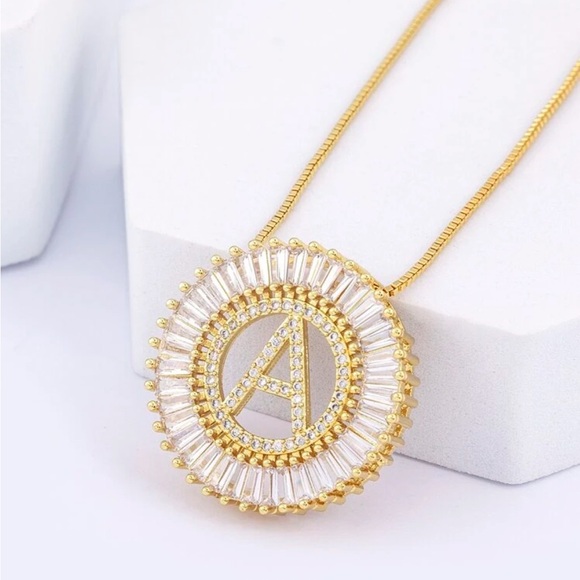 Alphabet Pendant Charm Necklace - Picture 2 of 6